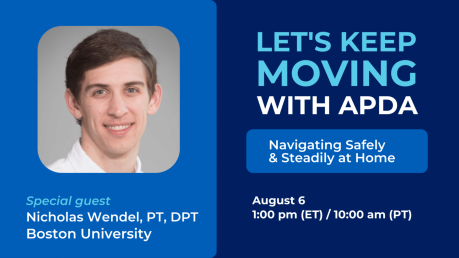 Let’s Keep Moving With APDA webinar screen