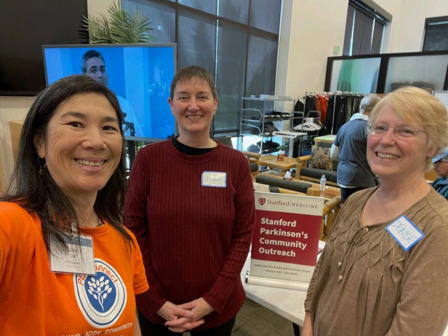 Lisa Oei, DPT (PD-Connect), Robin Riddle (Stanford), and Denise Dagan (Stanford) at Feb 7 event