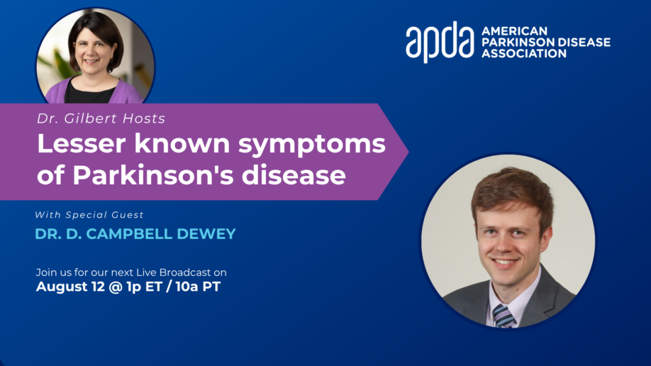 Lesser known symptoms of Parkinson’s Webinar Title Graphic